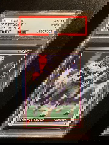 1990 Score Supplemental #101T Emmitt  Smith PSA 9