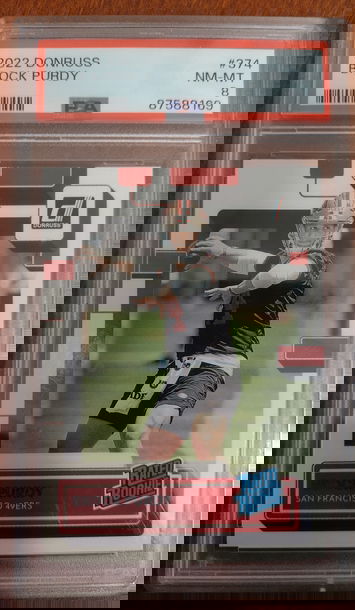 2022 Donruss Brock Purdy 374 PSA 8