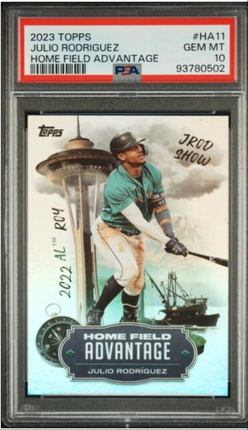 2023 JULIO RODRIGUEZ TOPPS HOME FIELD ADVANTAGE HOME FIELD ADVANTAGE PSA 10