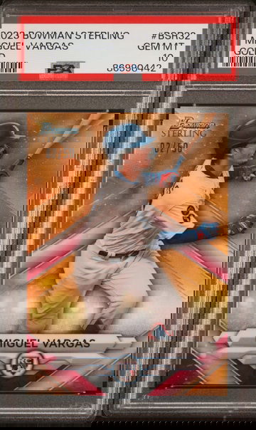 2023 Bowman Sterling Gold Miguel Vargas #BSR32 /50 PSA 10