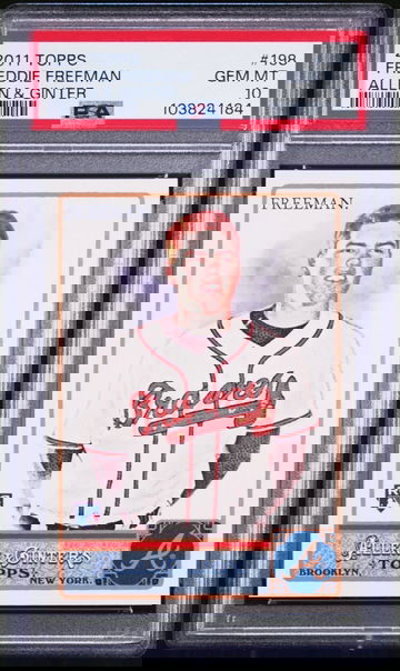 2011 TOPPS FREDDIE FREEMAN ROOKIE ALLEN & GINTER #198 PSA 10 GEM MT RC