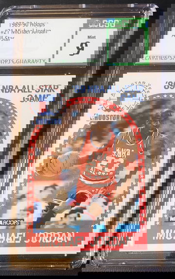 1989-90 Hoops Michael Jordan ALL STAR #21 CSG 9 MINT