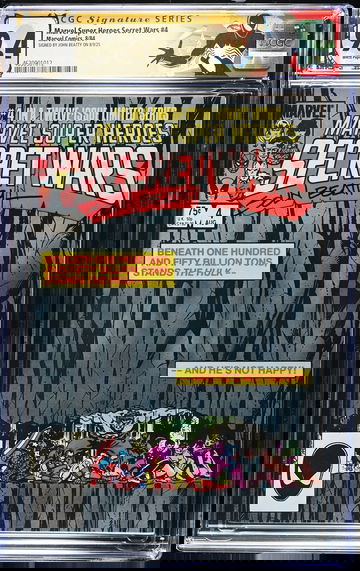 Marvel Super Heroes Secret Wars #4 | CGC Signatures Series 9.4 with Custom Label | Signed by: John Beatty