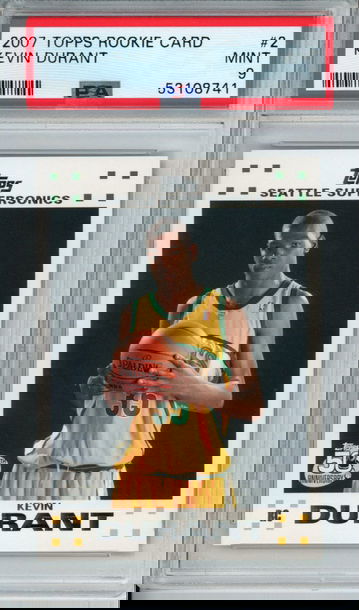 KEVIN DURANT 2007 Topps Rookie Set #2 PSA 9 MINT ROOKIE Card Nets Warriors