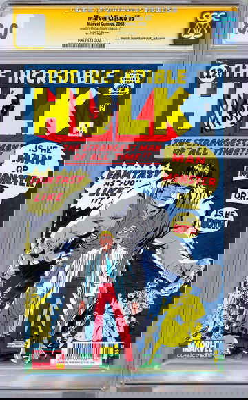 INCREDIBLE HULK #1 CGC-SS 8.0 aka MARVEL CLASICO 5 SIG HERB TRIMPE SPAN REP 2008