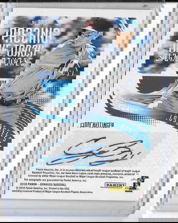 CODY BELLINGER / GONZALEZ 2018 PASSING THE TORCH GOLD AUTOGRAPH #1/7 DODGERS