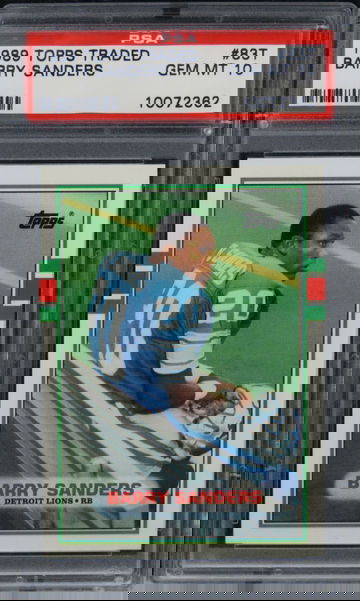 1989 Topps Traded Barry Sanders HOF ROOKIE RC #83T PSA 10 GEM MINT