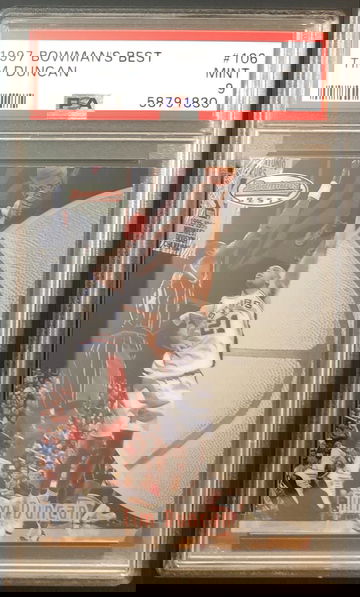 1997 Bowman's Best Tim Duncan #106 PSA 9 Mint