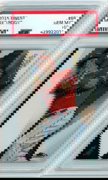 2015 Finest #68 Mike Trout PSA 10 GEM MINT!