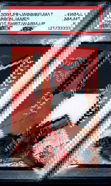 2004 SPx Winning Materials Lebron James #WM-LJ Game Worn PSA 8 NM- MINT