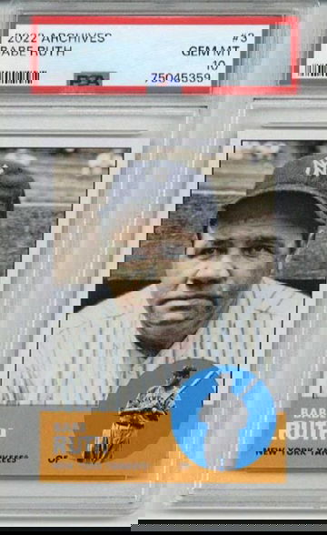 2022 TOPPS ARCHIVES #3 BABE RUTH CARD NEW YORK YANKEES PSA 10 LOW POP VERY RARE