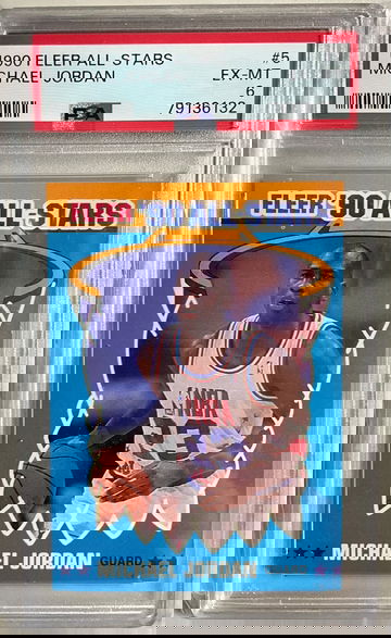 1990 FLEER ALL-STARS #5 MICHAEL JORDAN PSA 6 EX-MT