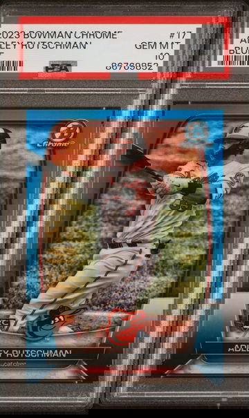 2023 Bowman Chrome Adley Rutschman RC Blue Refractor #17 69/150 PSA 10