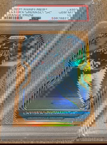 2020 Prizm 🏈 Laviska Shenault Jr Orange Rookie /249 PSA 10 Jaguars RC SP 🔥