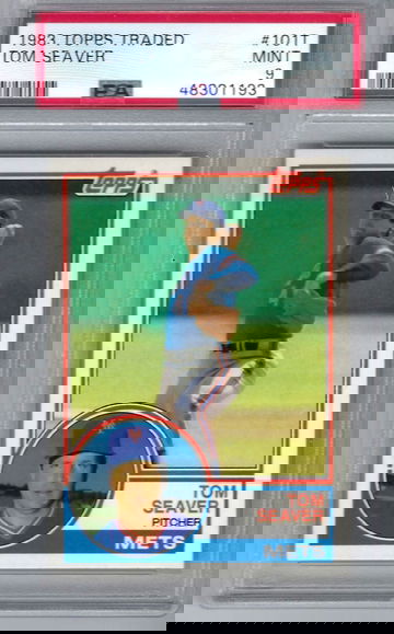 1983 Topps Traded Tom Seaver #101T PSA 9 Mets (White speck by hat is from scanner)