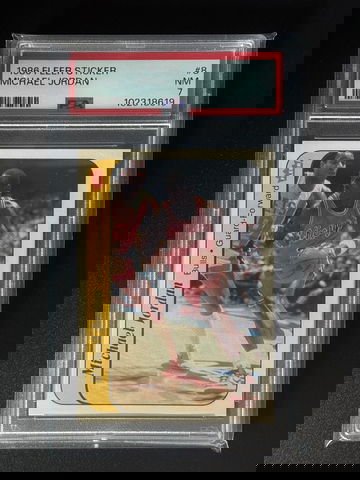 Michael Jordan 1986 Fleer Sticker PSA 7