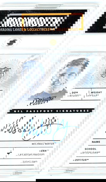 2023 Panini Prestige NFL Passport Signatures Michael Mayer #NPS-MMR Auto