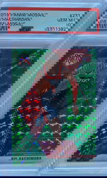 2019 Panini Mosaic Rui Hachimura Green Mosaic PSA 10 
