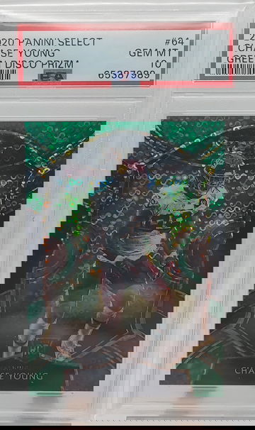 2020 Select Chase Young Disco Green Prizm # /5 PSA 10 POP 1 1/1