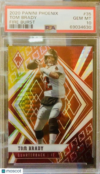 2020 Panini Phoenix TOM BRADY Fire Burst #35 PSA 10 GEM MINT Patriots Buccaneers