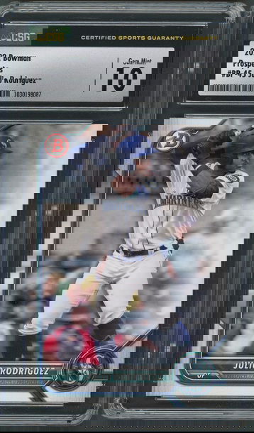 2022 Bowman Prospects Julio Rodriguez RC #BP-45 Seattle Mariners - CSG 10