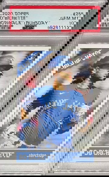 PSA 10 2020 Topps Throwback Thursday Bo Bichette RC #255