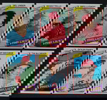 1980-81 Topps Philadelphia Phillies World Series Champions Lot of 18 Mike Schmidt HOF Pete Rose 🔥⚾🔥⚾