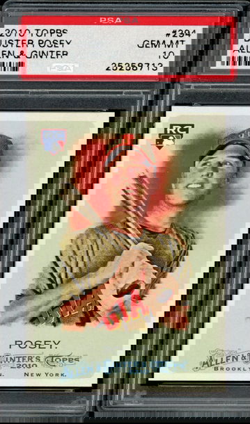 2010 Topps #294 Buster Posey RC Allen & Ginter PSA 10  Giants