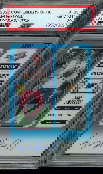2022 Sam Howell Rookie Ticket Auto Psa 10