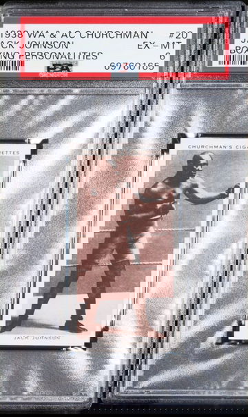 PSA 6 - 1938 WA & AC Churchman Boxing Personalities #20 Jack Johnson