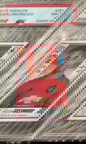 2019 Panini EPL Mason Greenwood RC PSA 9