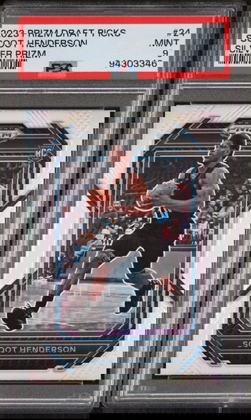 2023 Panini Prizm Draft Picks Silver Prizm Scoot Henderson #24 RC PSA 9