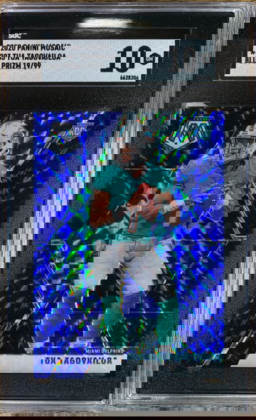 2020 Panini Mosaic Blue Prizm #203 Tua Tagovailoa SGC 10