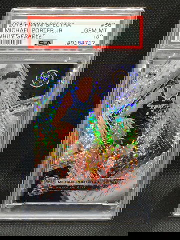 2018-19 Michael Porter Jr Panini Spectra White Sparkle Rookie PSA 10 (Pop 3, Case Hit)