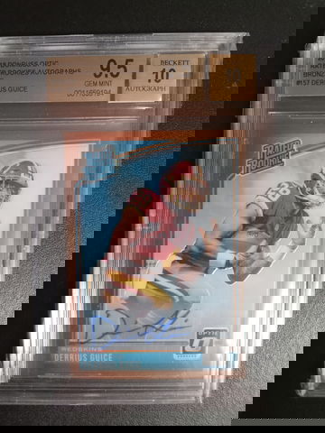 2018 donruss optic rated rookies autographs bronze Darius guice RC #157 BGS 9.5