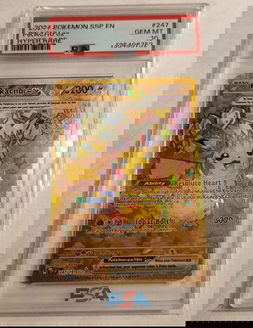 2024 Pokemon PIKACHU ex Hyper Rare #247 PSA 10