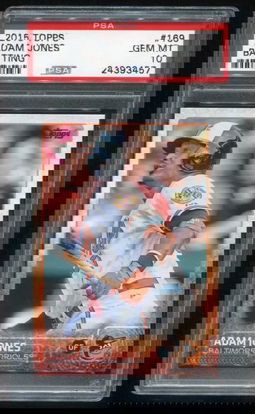 2015 TOPPS #169 ADAM JONES BATTING PSA 10 