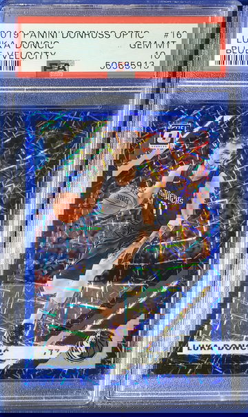 2019 Panini Donruss Optic Luka Doncic Blue Velocity PSA 10