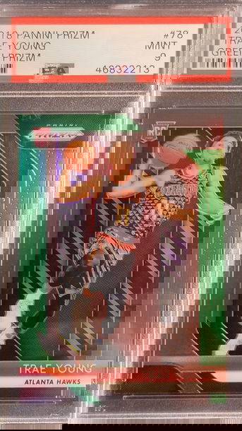 2018 Panini Prizm Green Prizm Trae Young Psa 9