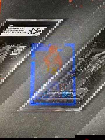 2023-23 Donruss Optic Bennedict Mathurin Rated Rookie Blue Disco /49 SGC 9.5 Mt+