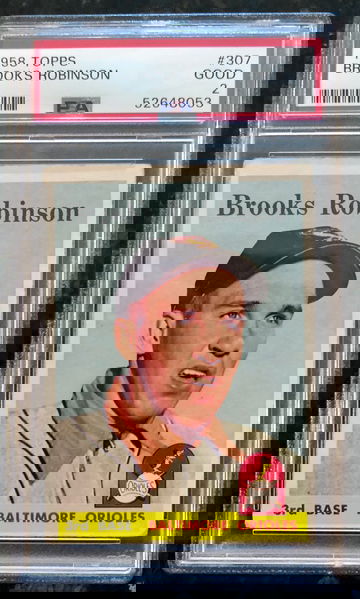 1958 TOPPS BROOKS ROBINSON PSA GOOD 2 #307 2nd YEAR