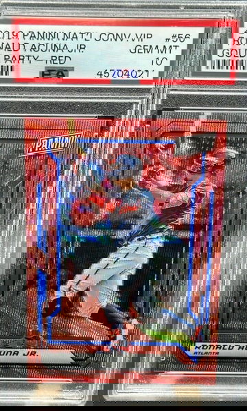 2019 PANINI NATIONAL CONVENTION VIP GOLD PARTY RONALD ACUNA JR RED 25/25 PSA 10!!