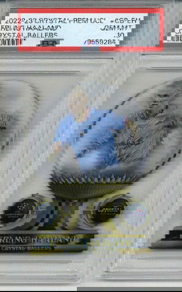 2022 TOPPS CRYSTAL PREMIUM CRYSTAL BALLERS ERLING HAALAND MAN CITY PSA 10