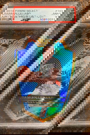 2014 select light blue Damian Lillard psa 9!