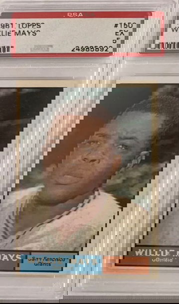 1961 TOPPS WILLIE MAYS PSA 5 EX #150 San Francisco Giants HOF