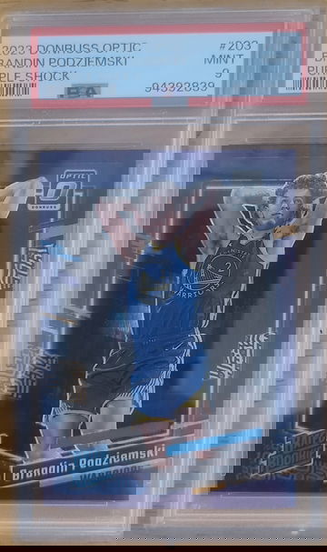 2023 Donruss Optic Brandin Podziemski Rookie Purple Shock PSA 9