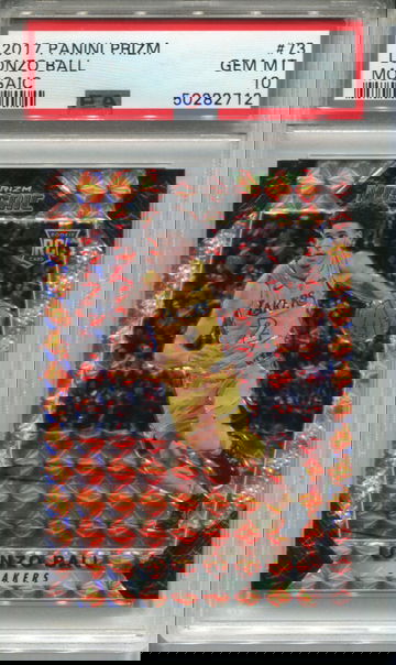 2017-18 PANINI PRIZM MOSAIC #73 LONZO BALL RC PSA 10 GEM MINT