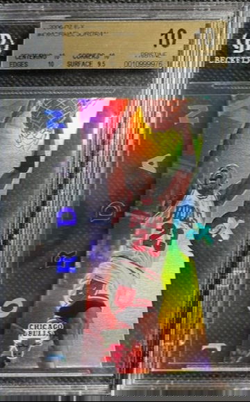 2006-07 Fleer E-X Michael Jordan #4 BGS 10 Pristine Gold Label Chicago Bulls HOF