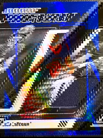 CJ Stroud 2023 Donruss Optic Rookie Phenom Patch Blue Hyper RC #RP-CJS