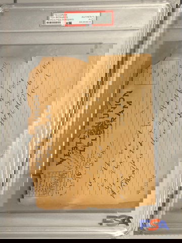 1916 Telegram Signed by Tex Rickard Boxing MSG NY Rangers Americans ‘s’ on flip not letter PSA DNA auto authentic